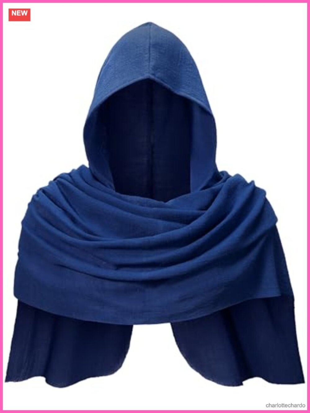 Medieval Renaissance Hooded Cowl Cape Polyester Unisex One Size